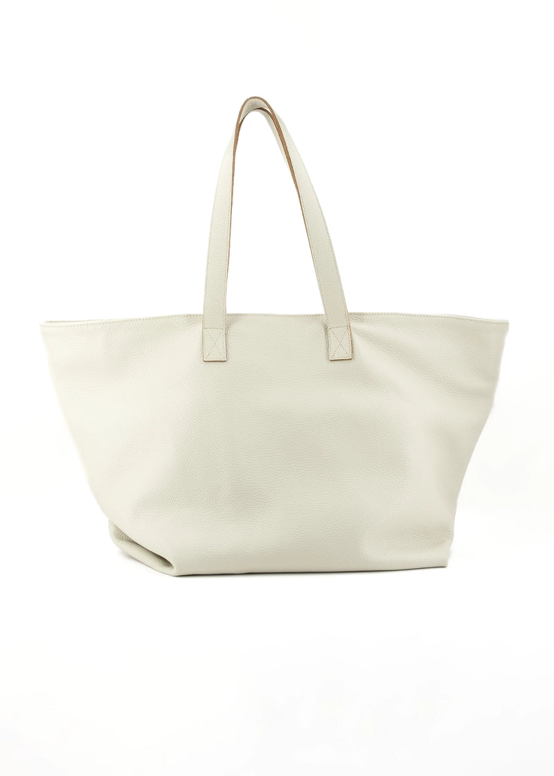 Paola T. Shopper Large In Pelle Morbida Con Dettagli Oro