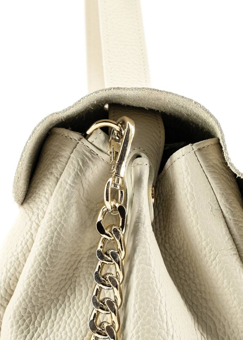 Paola T. Shopper Medium In Pelle Morbida Con Dettagli Oro