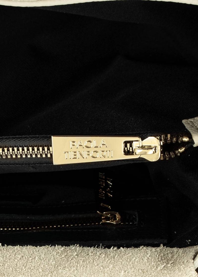 Paola T. Shopper Medium In Pelle Morbida Con Dettagli Oro