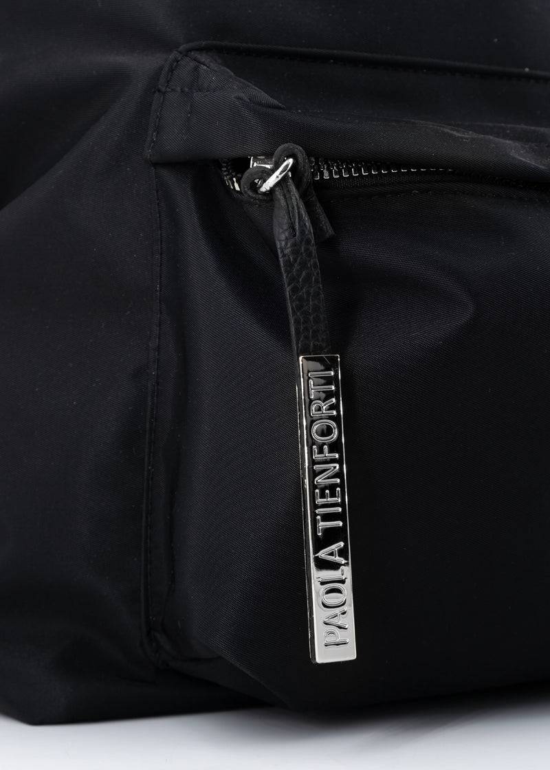 Paola T. Zaino In Nylon Tecnico Con Rifiniture Argento