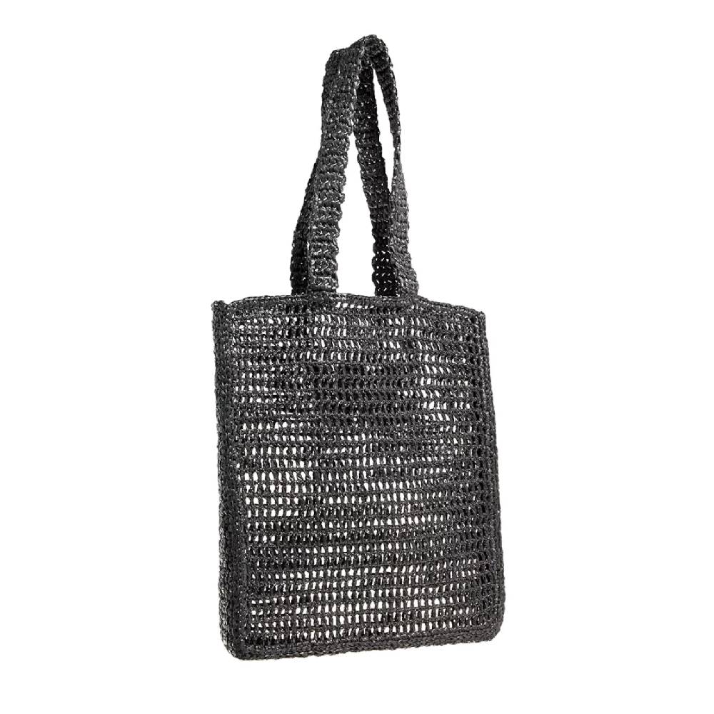 MAX MARA WEEKEND BORSA SHOPPER SALOON IN MACRAMÈ NERA 2415511195600006 SKU: 2415511195600006