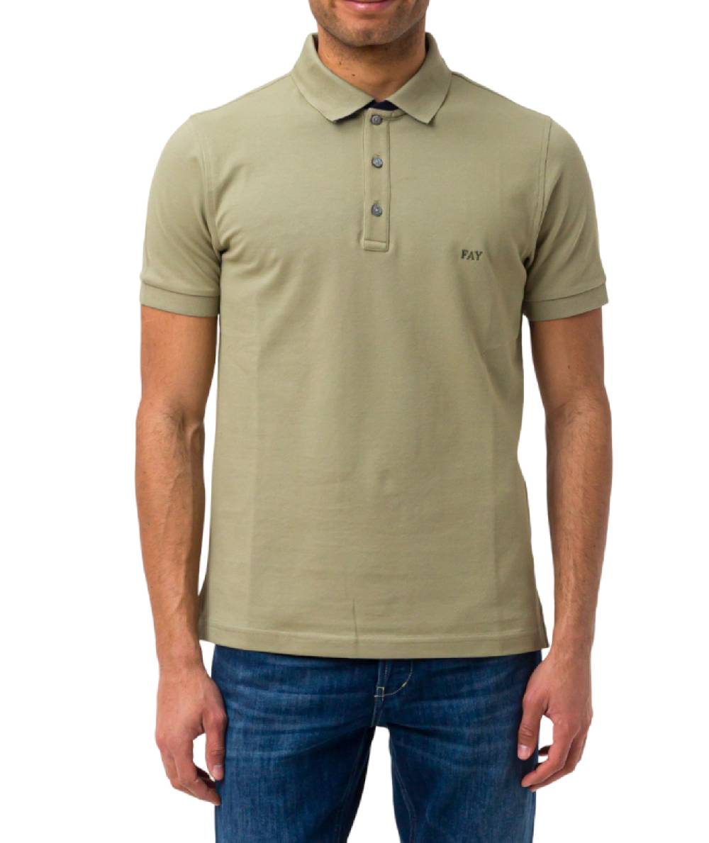 FAY POLO STRETCH VERDE SKU: NPMB248144STDWV419 FAY POLO STRETCH VERDE SKU: NPMB248144STDWV419