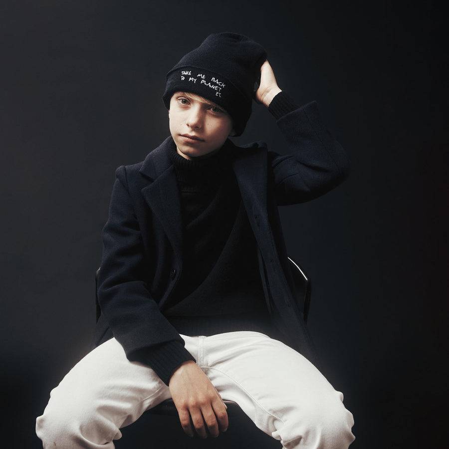 Paolo Pecora Berretto In Lana "Planet" Con Ricamo By Pietro Terzini