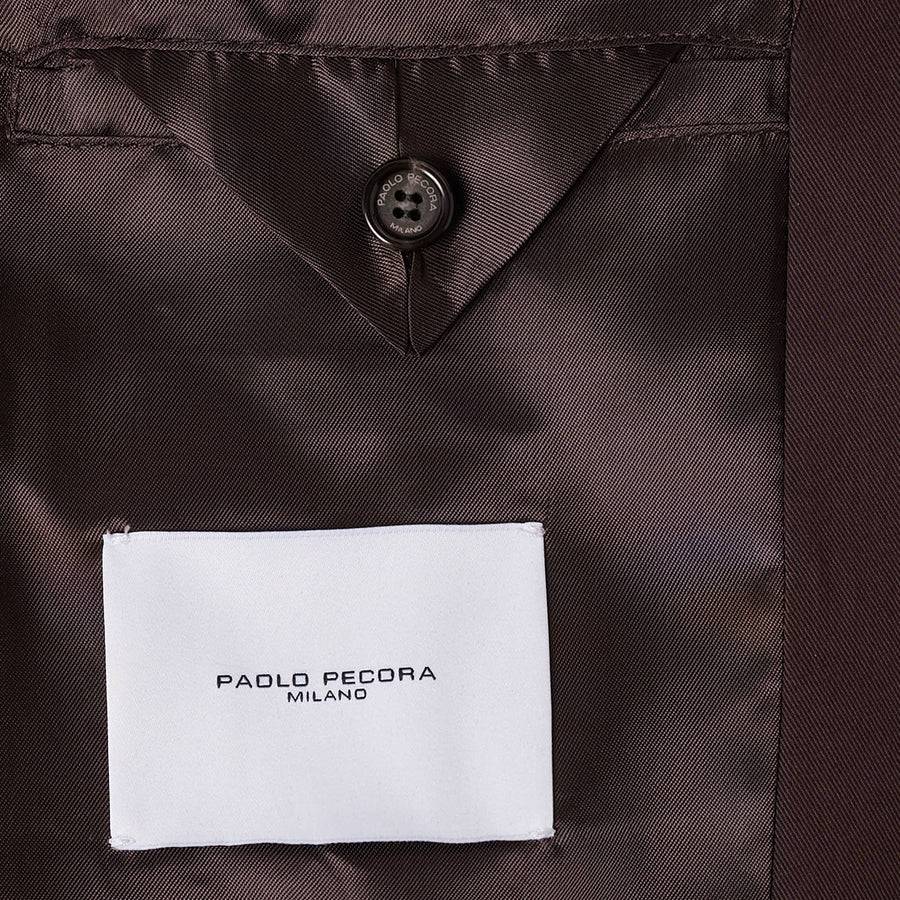 Paolo Pecora Blazer Monopetto In Cotone Fluido - Ebano