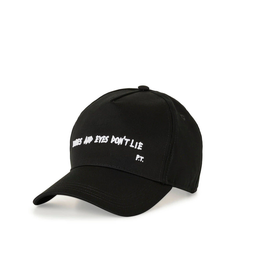 Paolo Pecora Cappellino Di Cotone Nero "Vibes" By Pietro Terzini