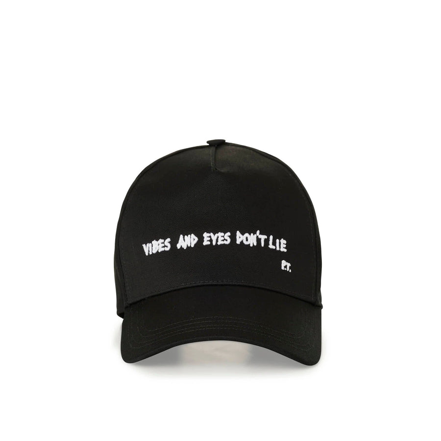 Paolo Pecora Cappellino di Cotone Nero "Vibes" by Pietro Terzini