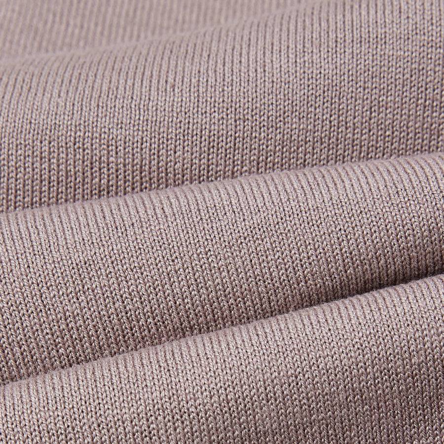 Paolo Pecora Cardigan Collo Giacca In Seta Cotone Extrafine - Tortora