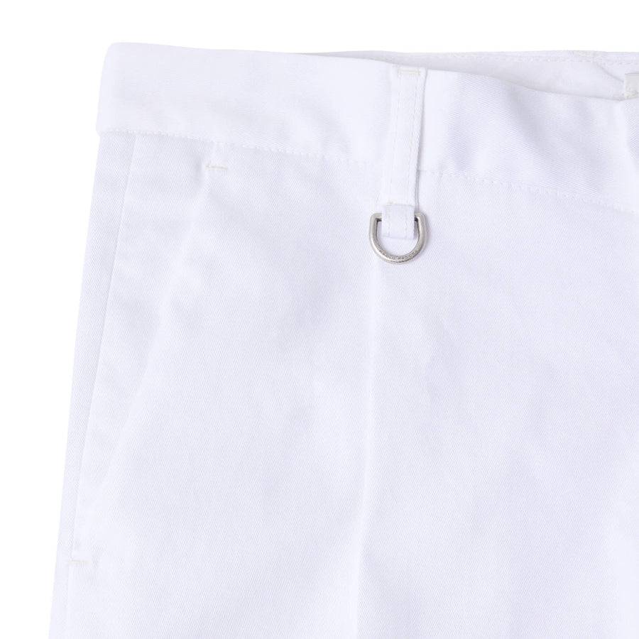Paolo Pecora Chino Sartoriale In Gabardina Di Cotone - Bianco