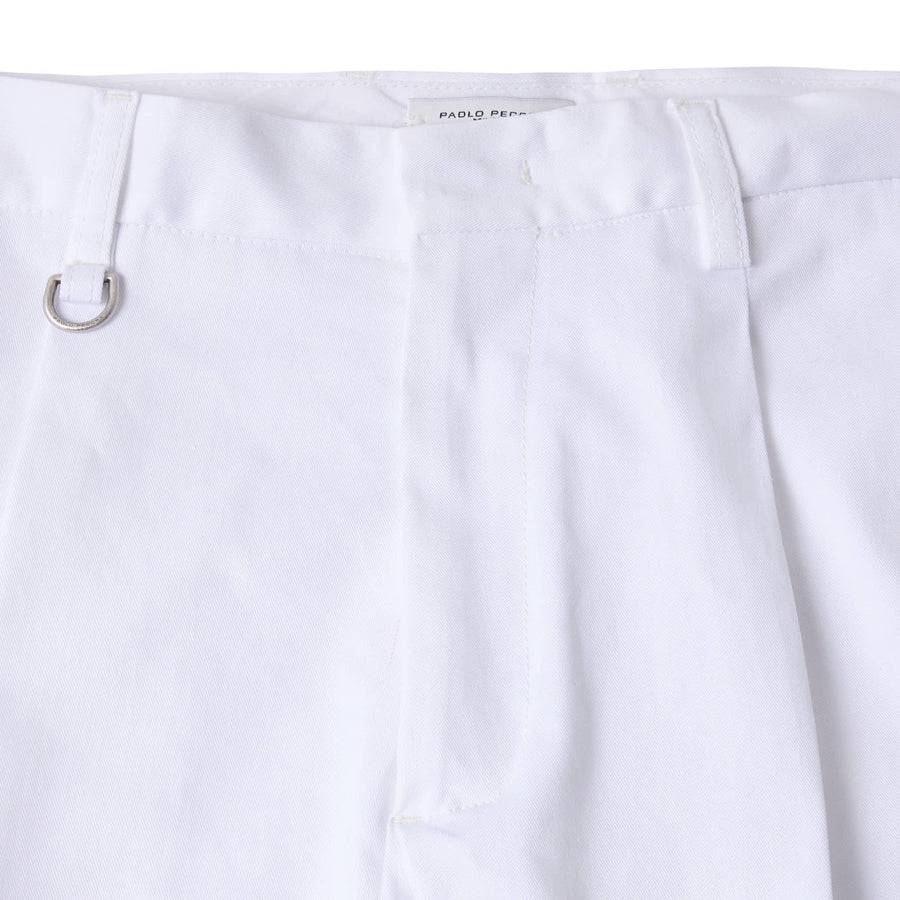 Paolo Pecora Chino Sartoriale In Gabardina Di Cotone - Bianco