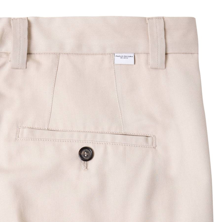 Paolo Pecora Chino Sartoriale In Tela Cotone - Sabbia