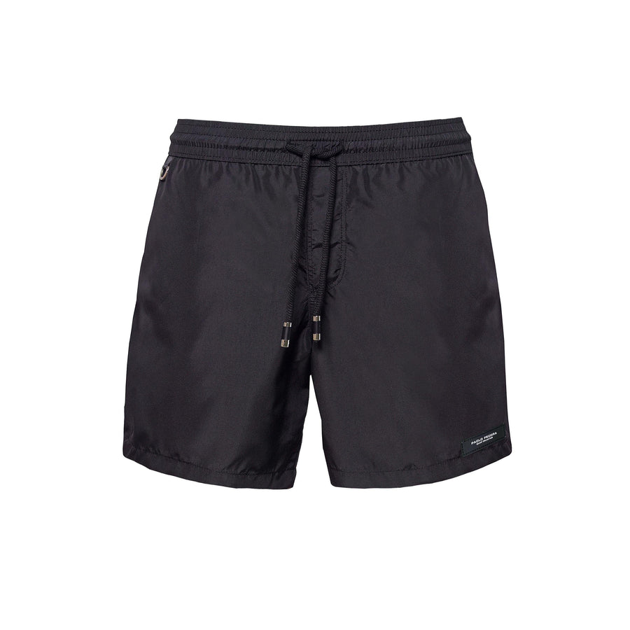 Paolo Pecora Costume da Bagno Boxer Tinta Unita Nero