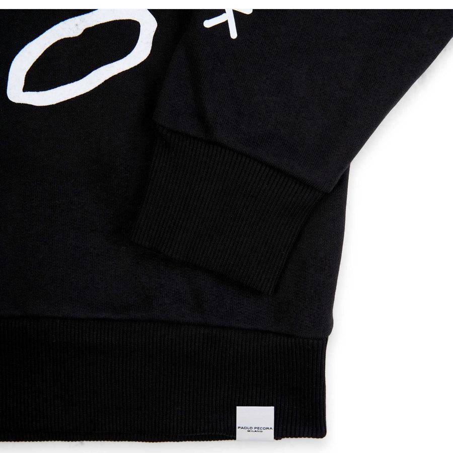 Paolo Pecora Felpa Cappuccio Nera "Space" By Pietro Terzini