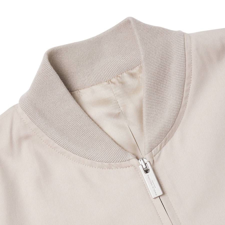 Paolo Pecora Giacca Sportiva In Cotone Fluido - Sabbia