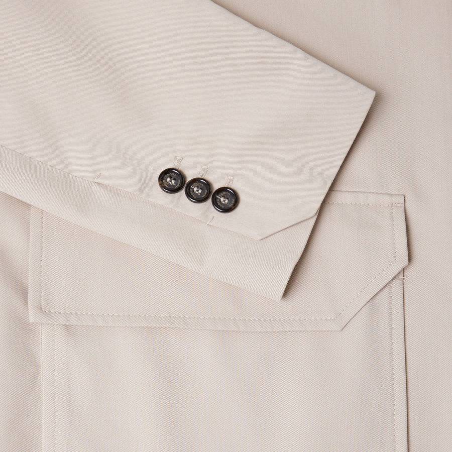 Paolo Pecora Giacca Sportiva In Cotone Fluido - Sabbia