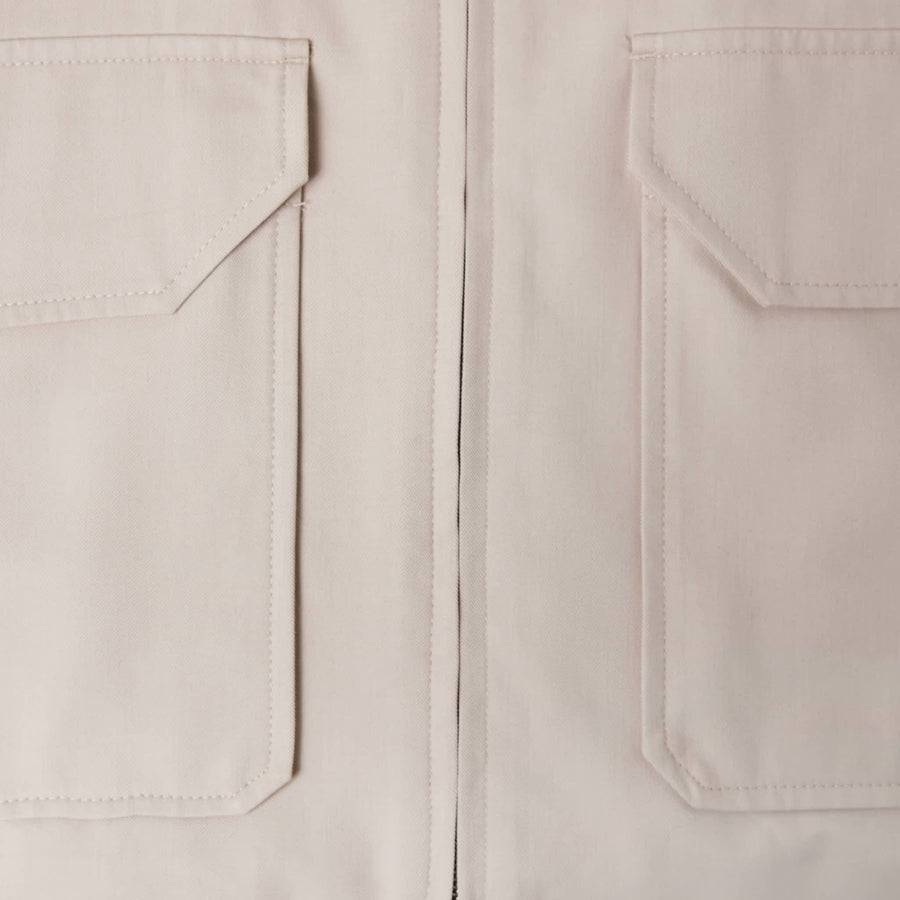 Paolo Pecora Giacca Sportiva In Cotone Fluido - Sabbia