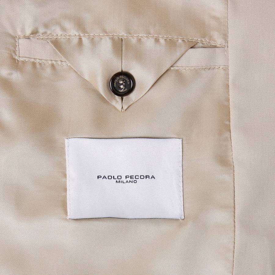 Paolo Pecora Giacca Sportiva In Cotone Fluido - Sabbia