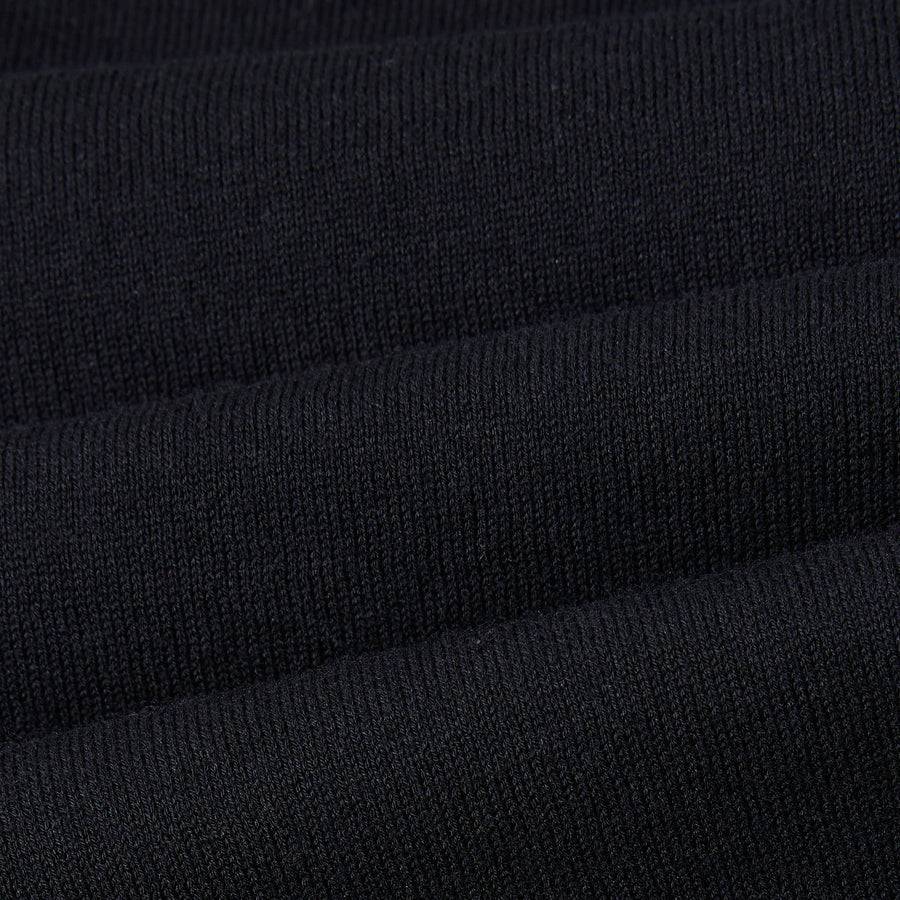 Paolo Pecora Maglia Girocollo In Cotone Extrafine - Nero Con Dettagli Bianchi