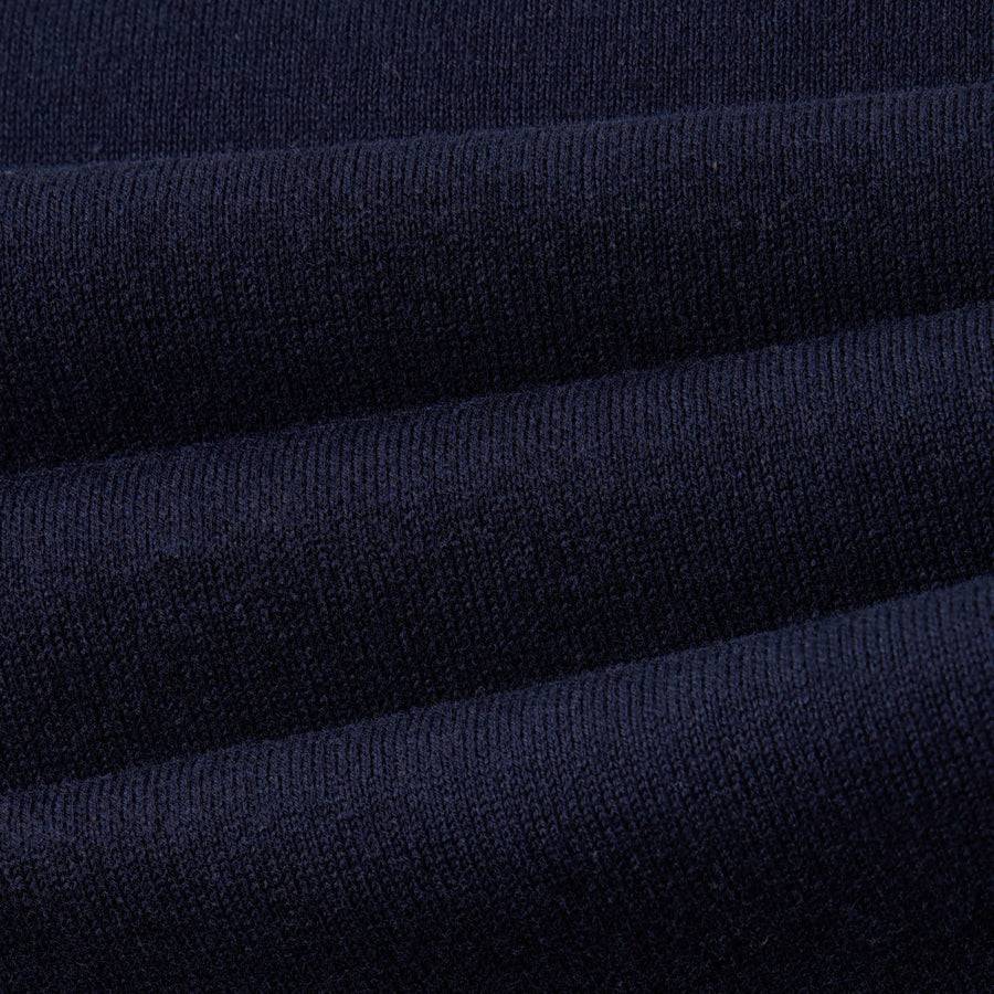 Paolo Pecora Maglia Girocollo In Puro Cotone Extrafine - Blu Navy
