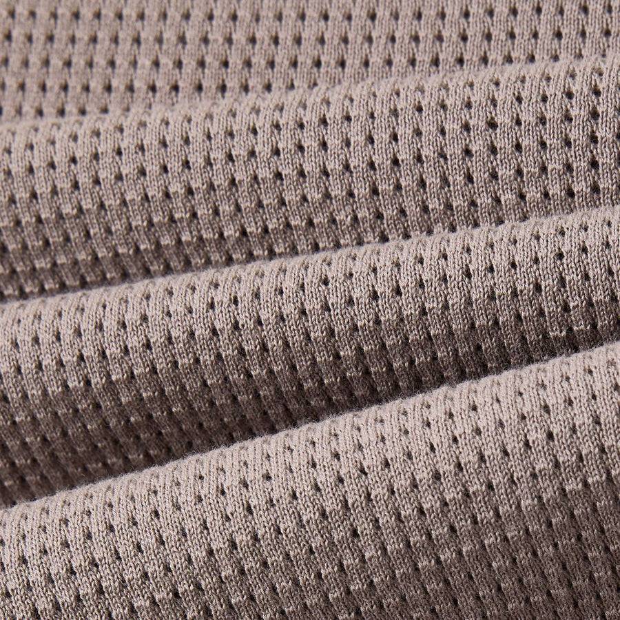 Paolo Pecora Maglia In Cotone Crepe Extrafine - Tortora Lavorazione Traforo