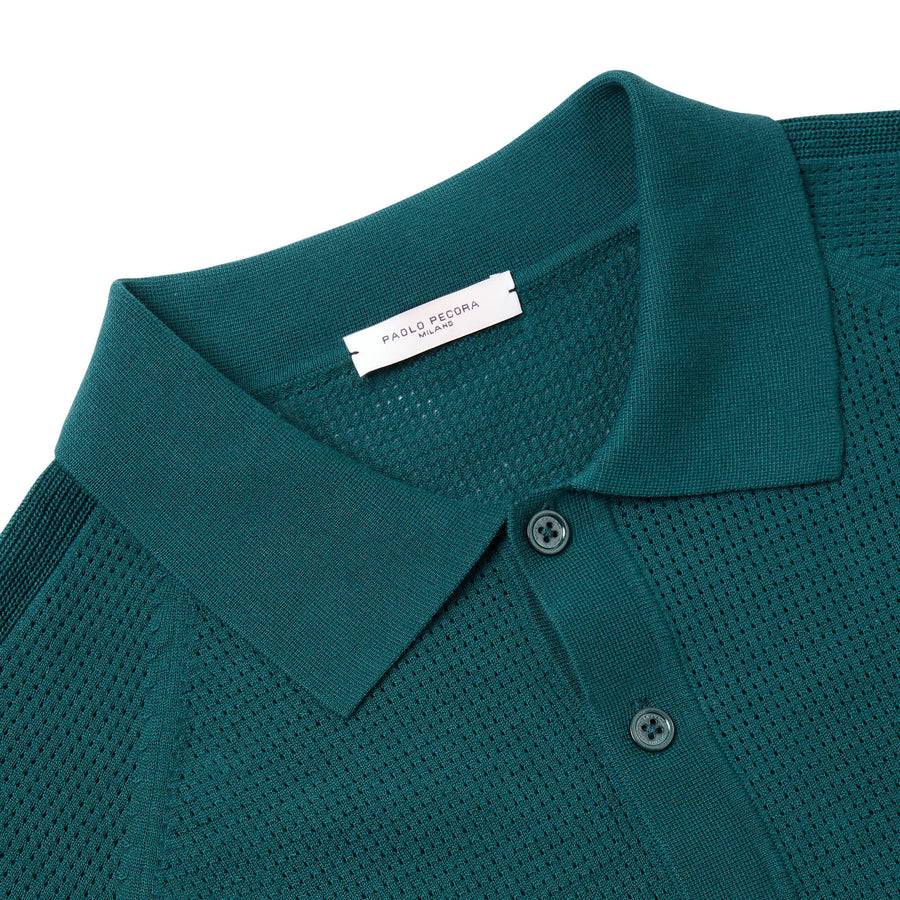 Paolo Pecora Maglia In Cotone Crepe Extrafine - Verde Malachite