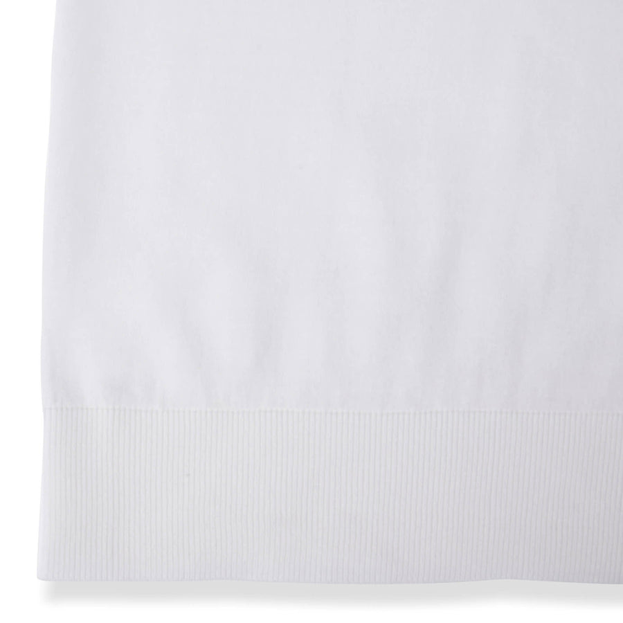 Paolo Pecora Maglia In Cotone Extrafine - Bianco Latte/Navy