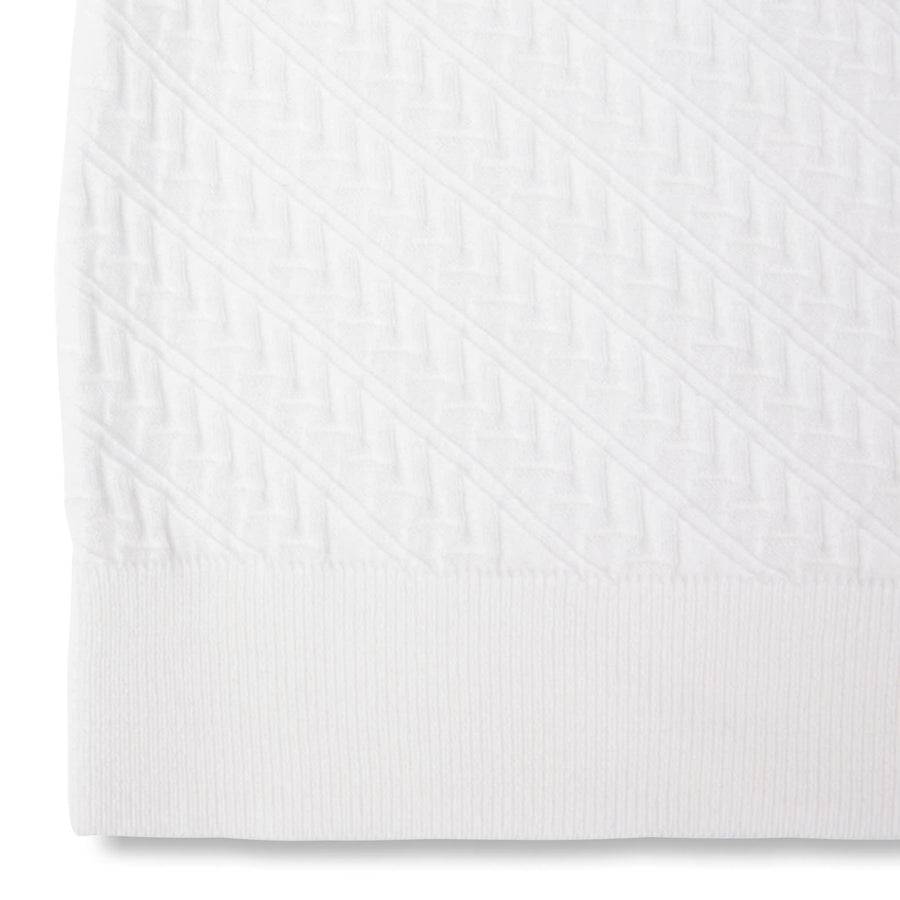 Paolo Pecora Maglia In Cotone Extrafine - Bianco Motivo Chevron