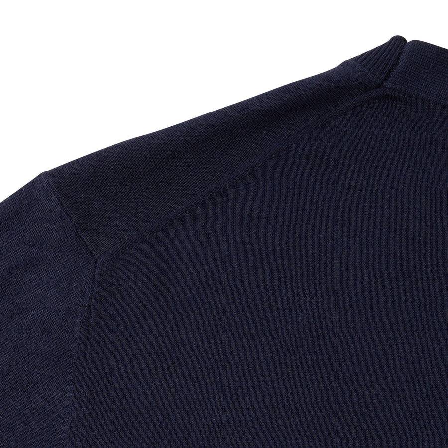 Paolo Pecora Maglia Manica Lunga In Puro Cotone Extrafine - Blu