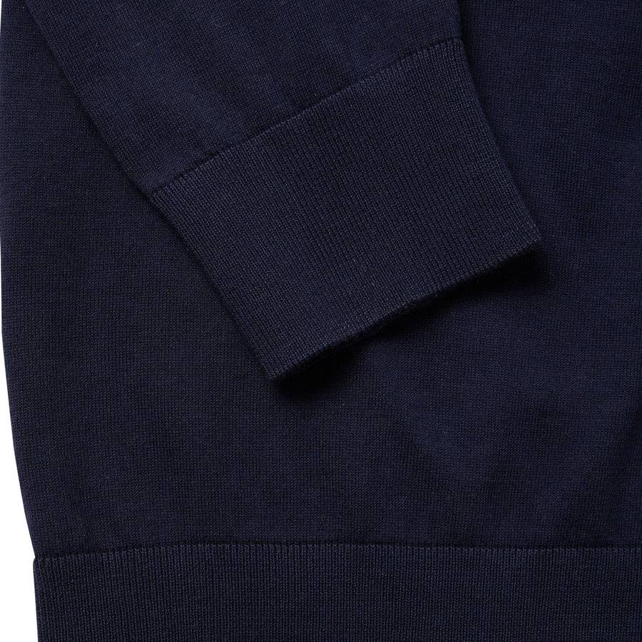 Paolo Pecora Maglia Manica Lunga In Puro Cotone Extrafine - Blu