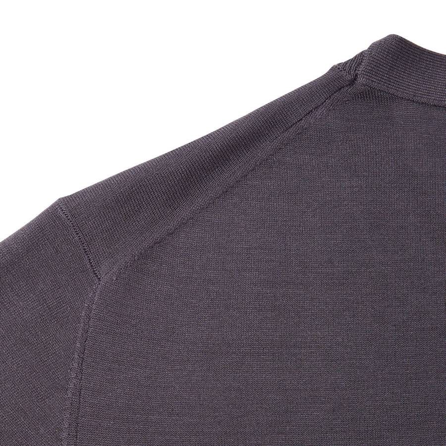 Paolo Pecora Maglia Manica Lunga In Seta Cotone Extrafine - Grigio Antracite