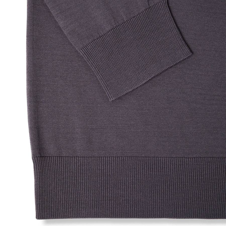 Paolo Pecora Maglia Manica Lunga In Seta Cotone Extrafine - Grigio Antracite