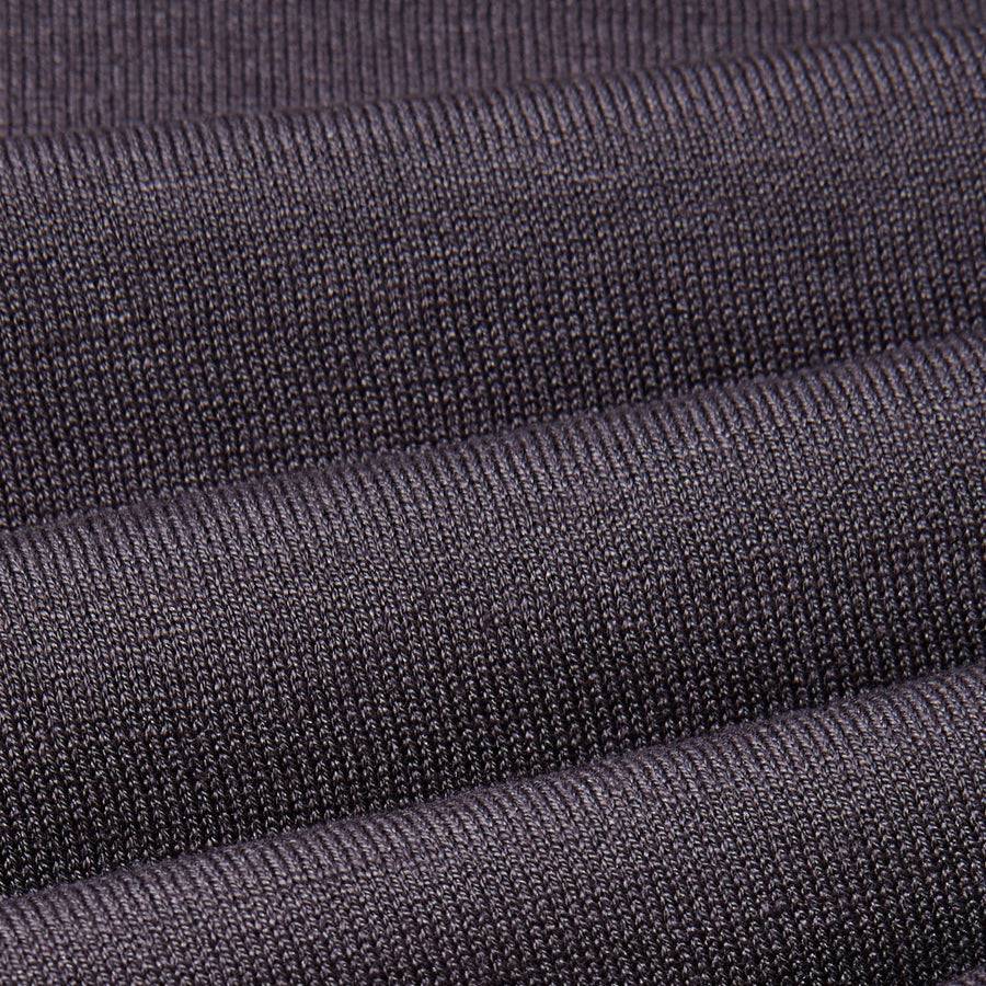 Paolo Pecora Maglia Manica Lunga In Seta Cotone Extrafine - Grigio Antracite