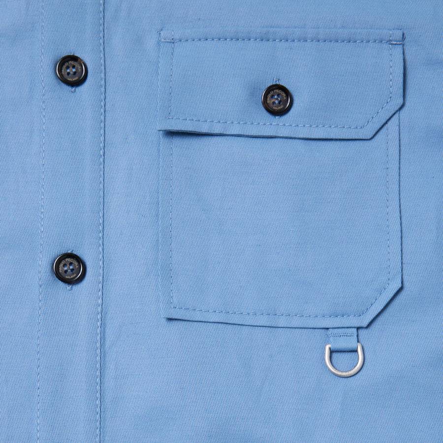 Paolo Pecora Overshirt Mezza Manica - Azzurro Polvere
