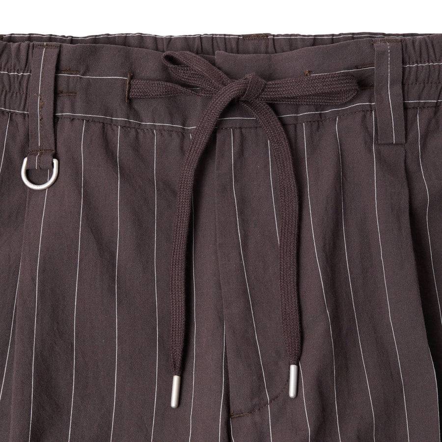 Paolo Pecora Pantalone Tela Seersucker Gessato - Ebano