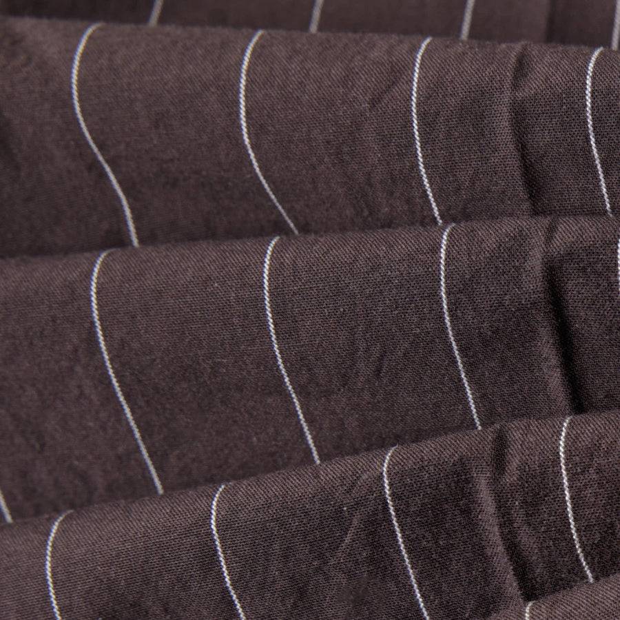 Paolo Pecora Pantalone Tela Seersucker Gessato - Ebano