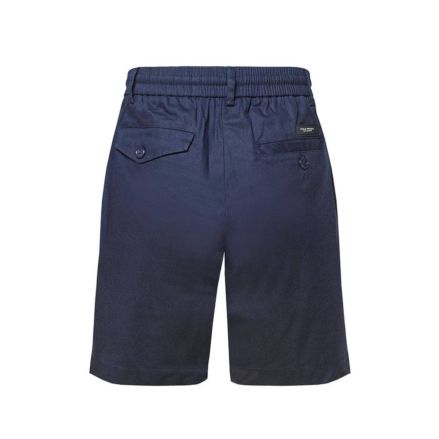 Paolo Pecora Bermuda In Tela Di Cotone Blue Navy