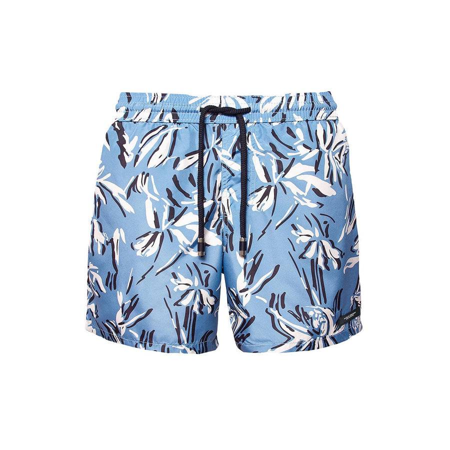 Paolo Pecora Boxer Mare Fantasia Floreale Azzurro