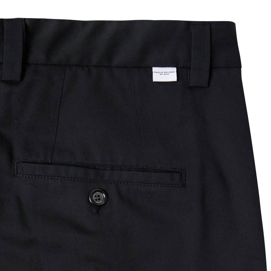 Paolo Pecora Chino Sartoriale In Tela Cotone - Nero