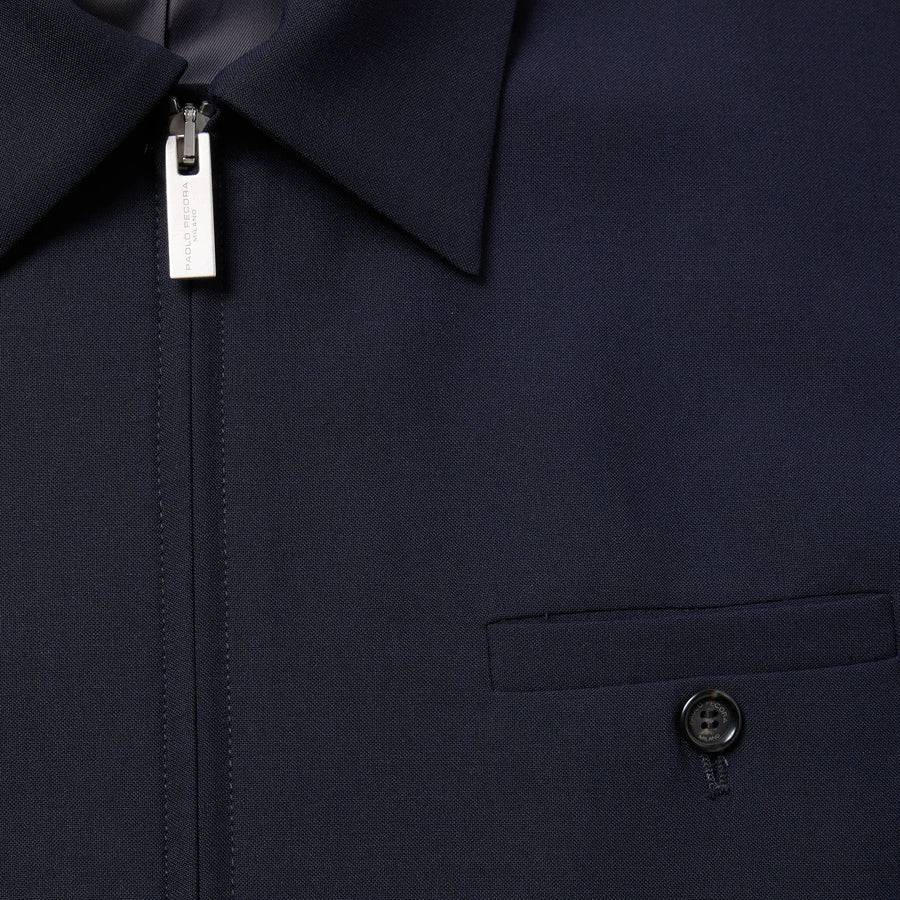 Paolo Pecora Giacca In Fresco Lana - Blu Navy