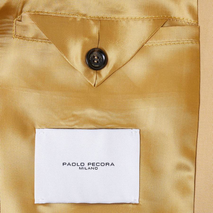 Paolo Pecora Giacca In Tela Di Cotone Lino - Curry