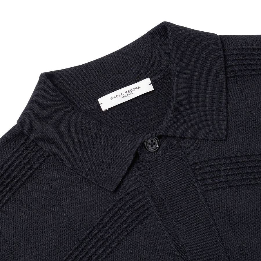 Paolo Pecora Maglia In Cotone Crepe Extrafine - Nero