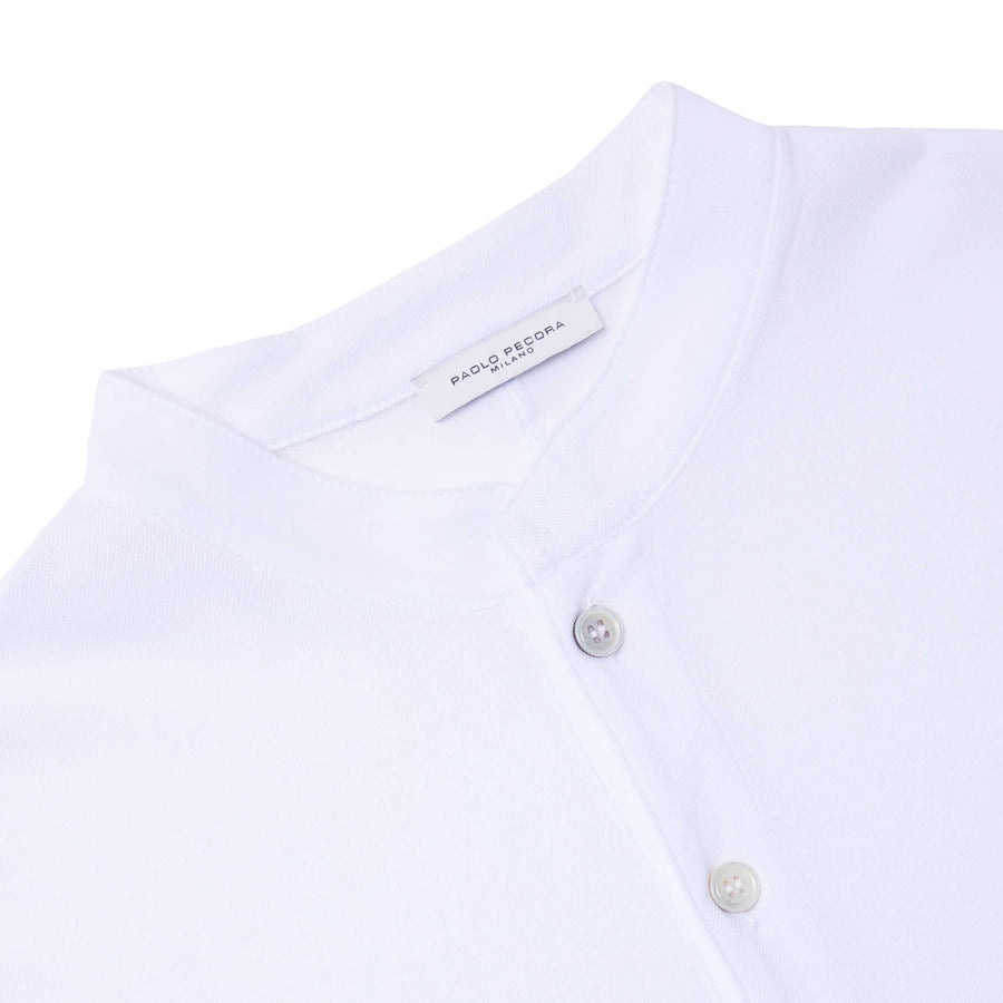 Paolo Pecora Polo Coreana In Cotone Piquet - Bianco