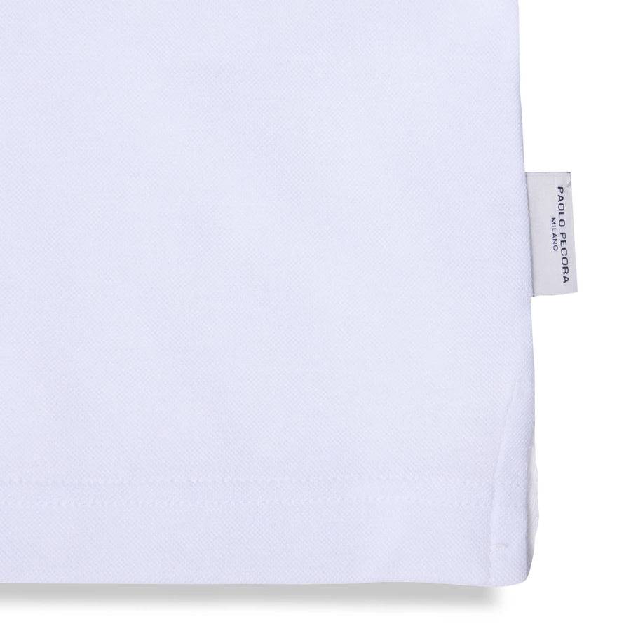 Paolo Pecora Polo Coreana In Cotone Piquet - Bianco