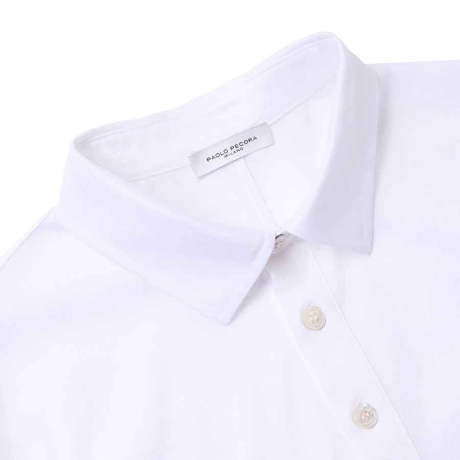Paolo Pecora Polo In Jersey - Bianca