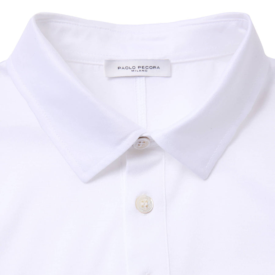 Paolo Pecora Polo In Jersey - Bianca
