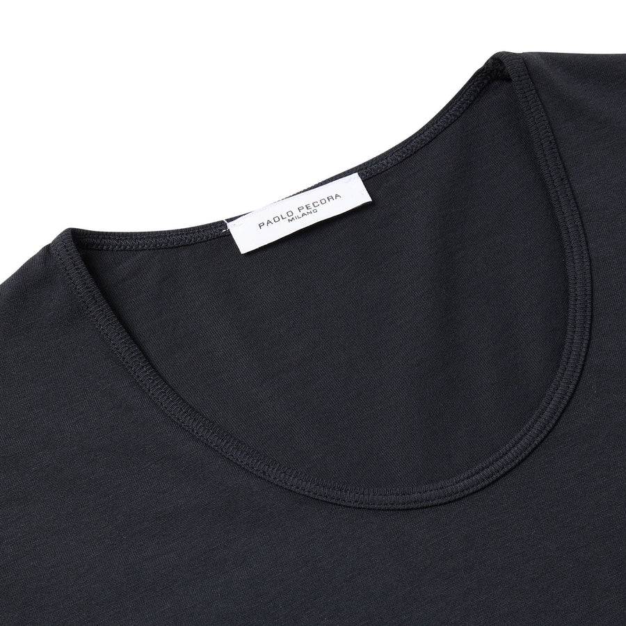 Paolo Pecora T-Shirt In Jersey Cotone - Nero