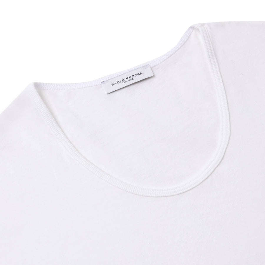 Paolo Pecora T-Shirt In Jersey Puro Cotone - Bianco