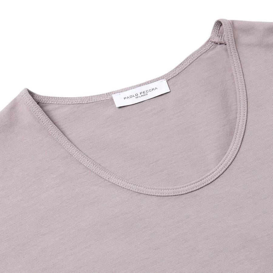Paolo Pecora T-Shirt In Jersey Puro Cotone - Tortora