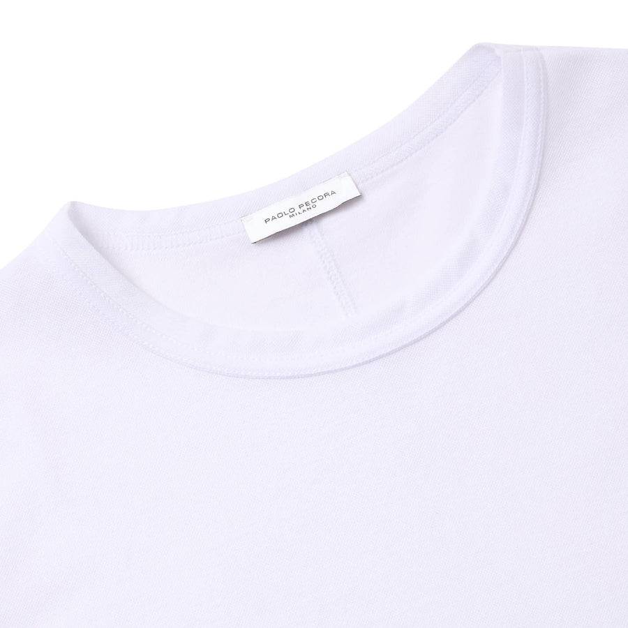 Paolo Pecora T-Shirt In Piquet Extrafine - Bianca