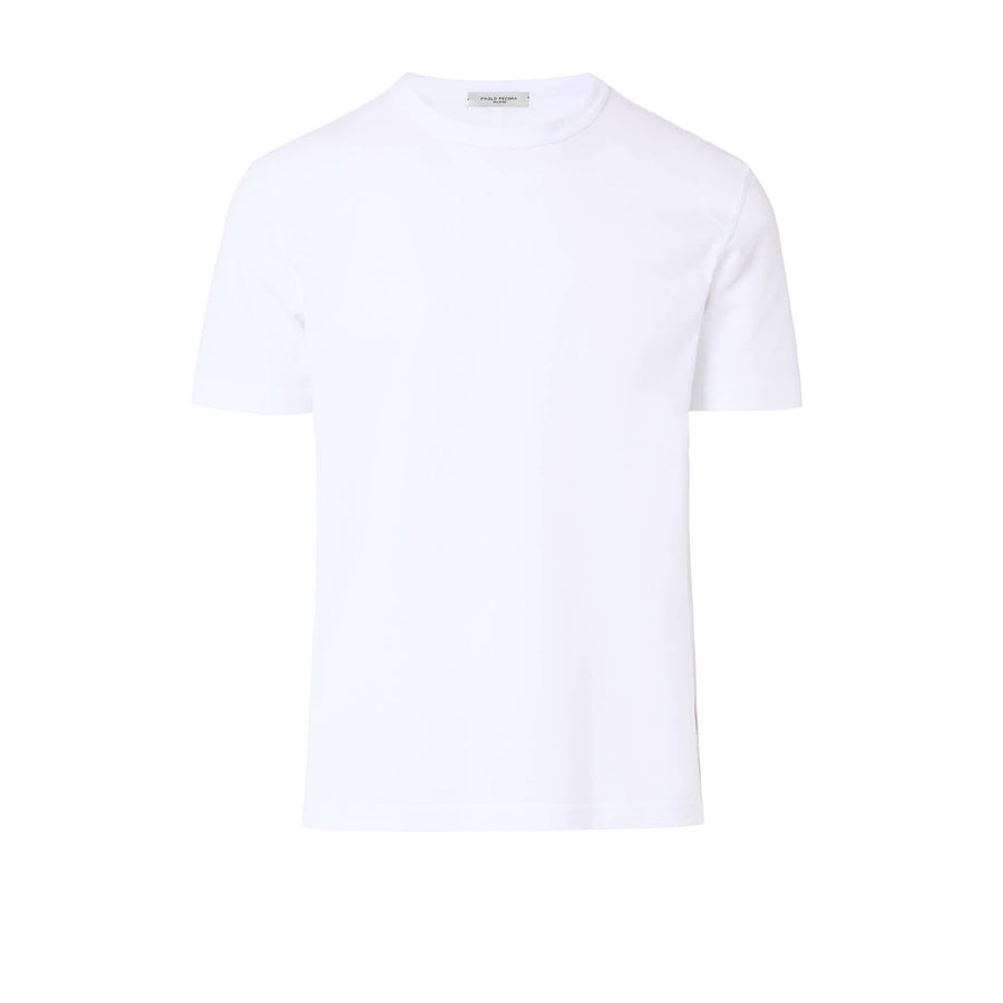Paolo Pecora T-Shirt in Piquet Extrafine - Bianca
