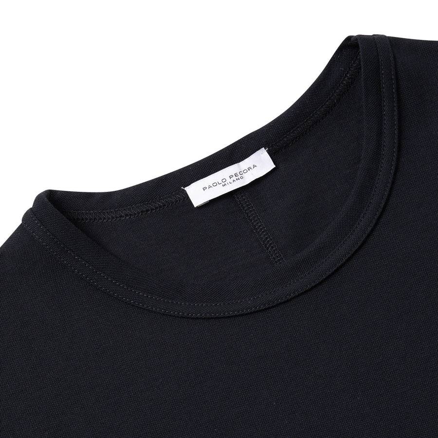 Paolo Pecora T-Shirt In Piquet Extrafine - Nera
